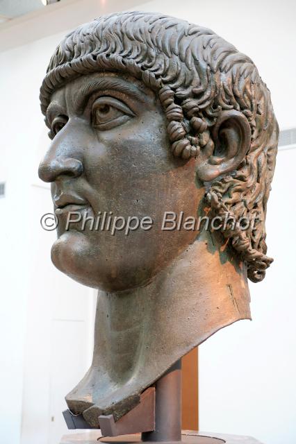 italie rome 08.JPG - Buste de Constantin Ier, bronze, musée du CapitoleRome, Italie